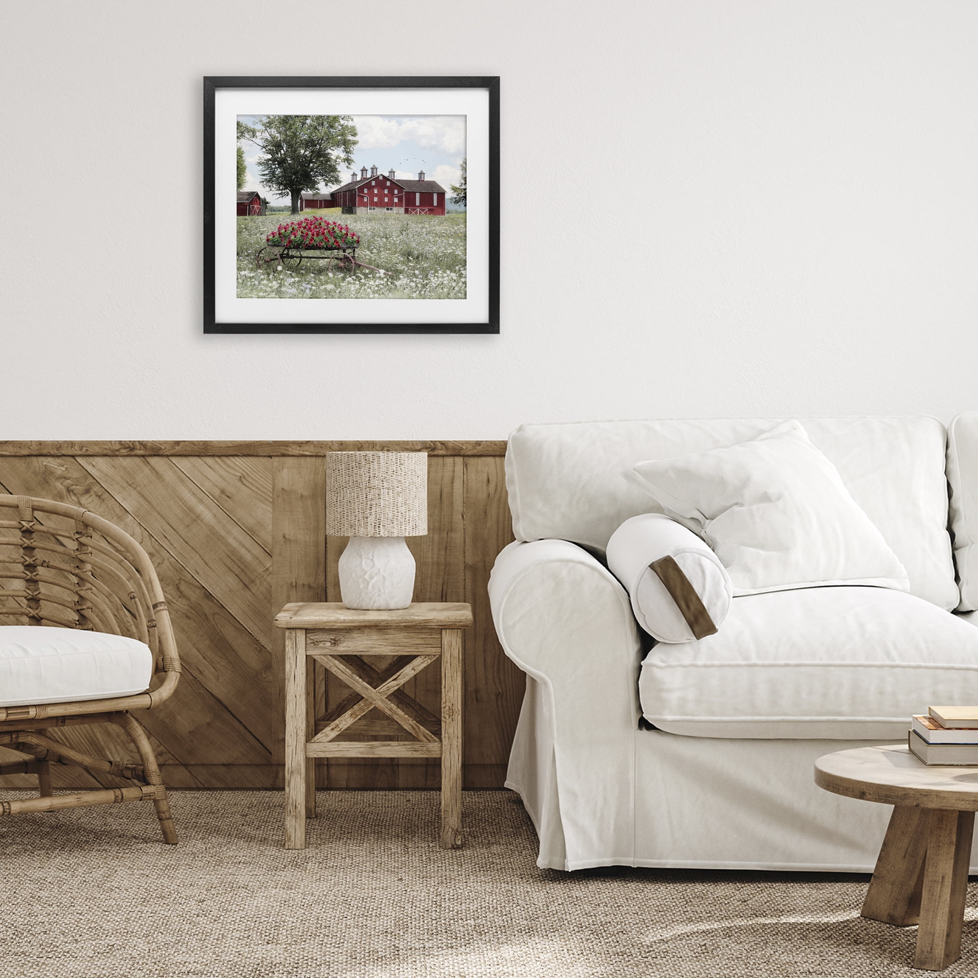 Stupell Industries Old Milton Farm Black Framed Print Under Glass, design by Lori Deiter