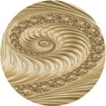thumbnail image 1 of Ahgly Company Indoor Round Patterned Light Brown Area Rugs, 4' Round, 1 of 6