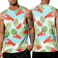 thumbnail image 2 of Satingcolo Sleeveless Tank Top for Men, Hawaiian Graphic Sleeveless Shirt, Summer Beach Daiyl Wear Tops, 2 of 6