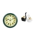 thumbnail image 1 of Reloj de pared,Reloj de pared decorativo con pájaros cantores,Reloj de pared de 10 pulgadas con sonido de pájaros musicales,estatua de cisne,Estatuas y figuras de cisnes de cerámica modernas, 1 of 8