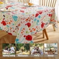 thumbnail image 4 of SASTYBALE Vinyl Tablecloth with Flannel Backing, Water-Proof Oil-Proof PVC Tablecloths Stain-Resistant Wipeable 60 x 102 Inch Rectangle Table Covers for Dining, Camping, Indoor and Outdoor, 4 of 7