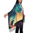 thumbnail image 4 of Sigee Colorful Flower Goat for Scarf for Women Winter Warm Scarfs with Fringe, 4 of 8
