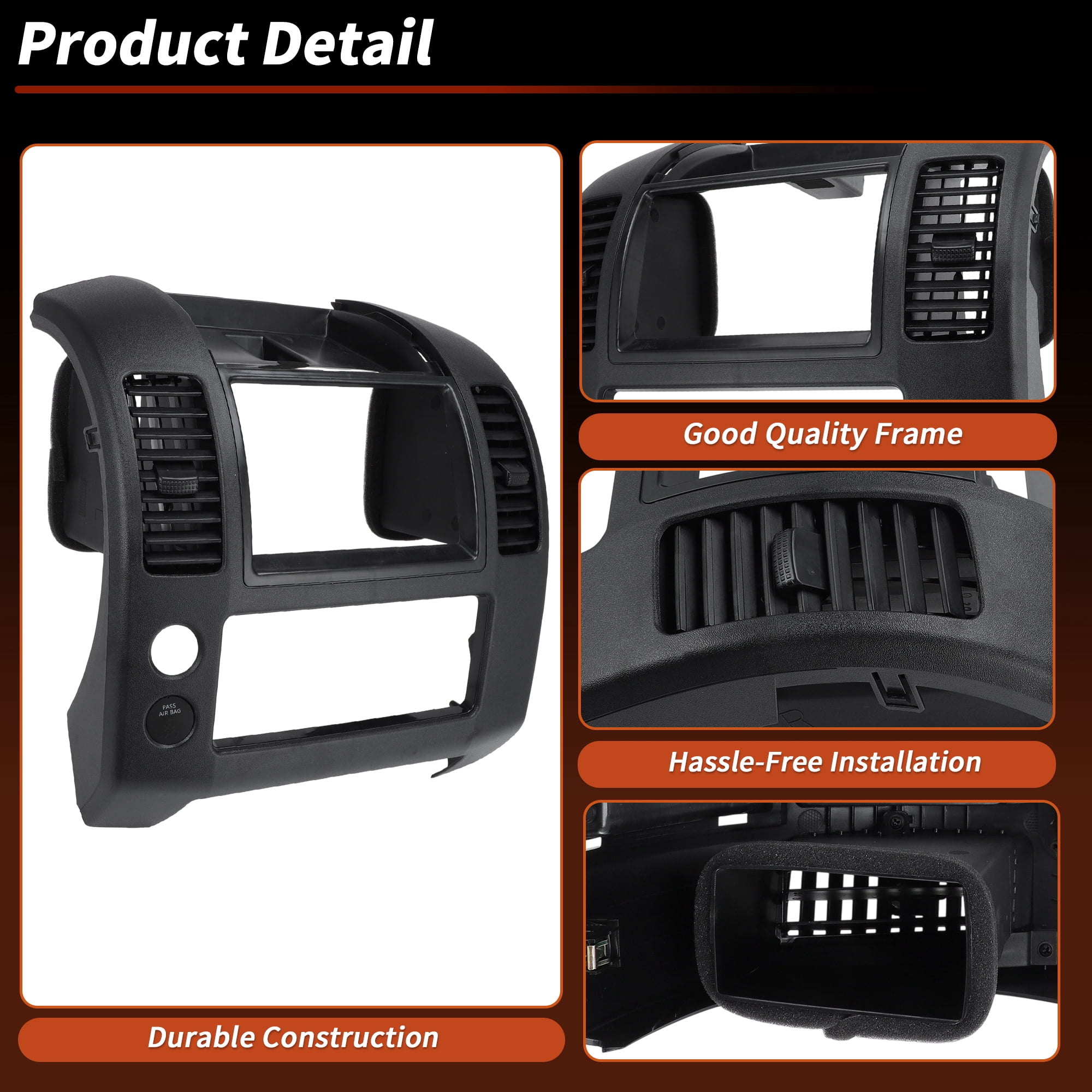 Unique Bargains Center A/C Dash Air Vent Trim Panel for Nissan Frontier 2006-2017