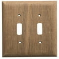 thumbnail image 1 of Whitecap Teak 2-Toggle Switch-Receptacle Cover Plate, 1 of 1