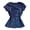 A-Blue192, variant on Women's Floral Print Crew Neck T-Shirt Short-Sleeve Vintage Casual Relaxed Everyday Tees