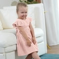 thumbnail image 4 of Aayomet Fall Dresses For Girls Little Girls Dress Short Sleeve 90S Toddler Sundress Summer Apparel,Pink 2-3 Years, 4 of 5