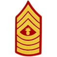 thumbnail image 3 of United States Marine Corps (USMC) Chevron Gold Embroidered on Red MGYSGT Master Gunnery Sergeant Male, 3 of 6
