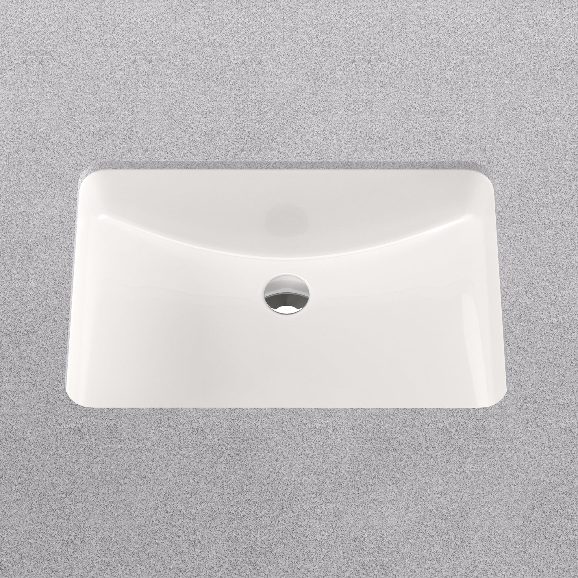 Open Box ProFlo PF2114UA Rectangular Vitreous China Undermount Bathroom Sink with Overflow