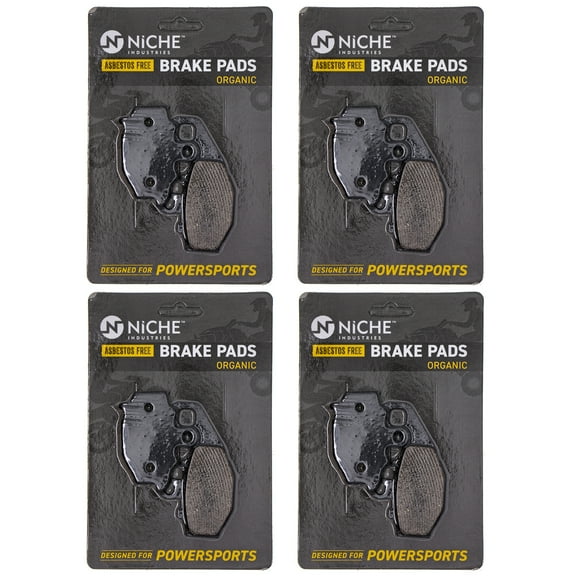 Niche Rear Brake Pad Set for Kawasaki Ninja ZX6R Organic Motorcycle 4 Pack 519-KPA2404D