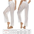 thumbnail image 2 of PIKADINGNIS Women Crochet Lace Swim Pants Knitted Hollow Out Cover Up Pants High Waist Fishnet Swimsuit Beach Pants, 2 of 4