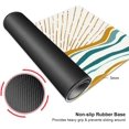 thumbnail image 4 of Large Gaming Mouse Pad, Keyboard Mouse Mat,Non-Slip Rubber Base Mousepad with Stitched Edges, Waterproof Keyboard Mouse Mat Desk Pad for Work, Laptop, 31.5 X 11.8 Inch, Gold Sun and Teal Ocean Waves, 4 of 5