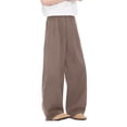 thumbnail image 4 of GrmtClth Dress Pants For Men High Waist Loose Fit Wide Leg Pleated Front Straight Cut Business Formal Office Slacks Coffee 2XL, 4 of 6