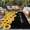 thumbnail image 2 of Sunflowers Outdoor Rug for Patio/Deck/Porch, Non-Slip Large Area Rug 5 x 7 Ft, Yellow Summer Botanical Elegant Pastoral Indoor Outdoor Rugs Washable Area Rugs, Reversible Camping Rug Carpet Runner, 2 of 8