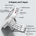 thumbnail image 6 of Magnetic Wireless Power Bank,10000mAh Magnetic Portable Charger for iPhone 15/14/13/12 Series,Compatible for Wireless and Wired Charging USB-C Battery Pack Fast Charging Power Bank, White, 6 of 7