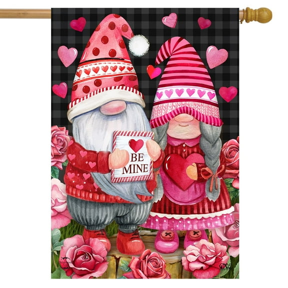 Briarwood Lane Valentine's Gnomes Humor House Flag
