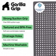 thumbnail image 3 of GORILLA GRIP Patented Bath Tub Shower Mat, Machine Washable Bathtub Floor Liner Mats, Suction Cups and Drain Holes to Keep Tubs Clean, Soft on Feet, Bathroom Essentials, 35x16 Inch, Charcoal Opaque, 3 of 10