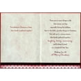 thumbnail image 2 of Designer Greetings Three Evergreen Trees with Gold Foil Ornaments on Dark Red Christmas Card for Great-Grandson and Family, 2 of 2