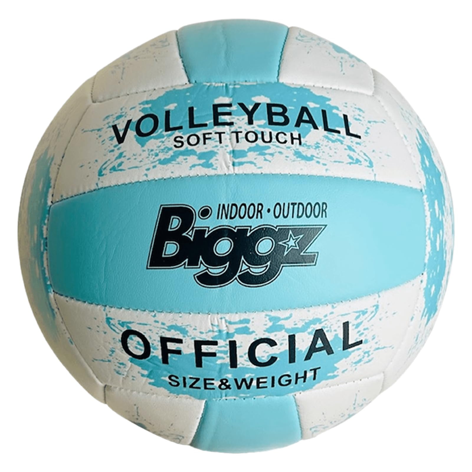 Biggz Beach Volleyball Soft Touch Official Size 5 (6 Pack) with (1) Ball Hand Pump