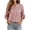 Red, variant on Women's Striped Button Down Shirts 3/4 Length Sleeve Tops V Neck Casual Comfy Work Shirt with Pocket (XL, Yellow)