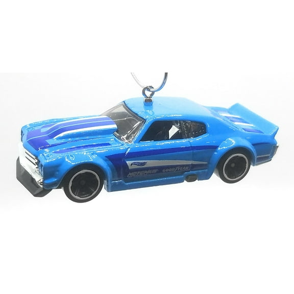 Christmas Ornament for 1970 Chevy Chevelle SS Blue White Stripes