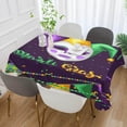 thumbnail image 5 of Coolnut Mardi Gras Rectangle Tablecloth, Spill-Proof Polyester Table Cloth, Table Cover for Kitchen Dining Picnic Holiday Party Decoration, 60"x60", 5 of 7
