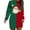 Green, variant on Christmas Long Hoodies for Women 2025 Long Sleeve Color Block Graphic Hooded Sweatshirt Hoodie Dress Pullover Tops