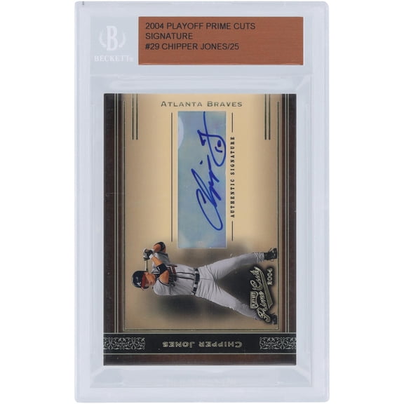 Chipper Jones Atlanta Braves Autographed 2004 Playoff Prime Cuts #29 #16/25 Card - Fanatics Authentic Certified