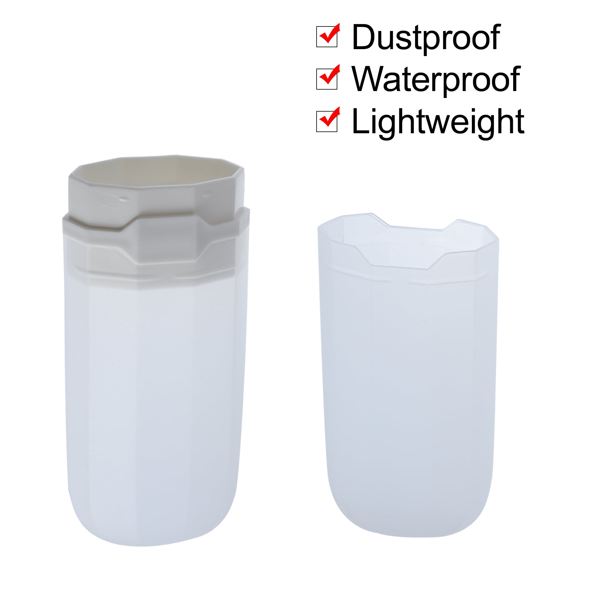 Unique Bargains Toothbrush Case Traveling Toothbrush Holder Case Plastic Clear 7.87"x2.17"