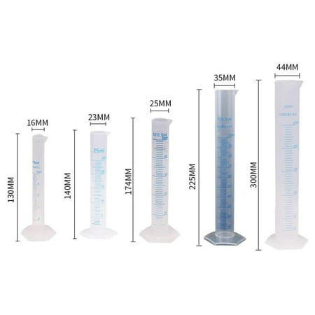 

milliliter measuring cup Measuring Cylinder Plastic Graduated Tube Tool for Lab(25Ml)