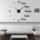 thumbnail image 5 of Reloj de pared moderno con números arábigos, sin marco, decorativo, hecho a mano, ideal para el hogar. Negro, 5 of 8