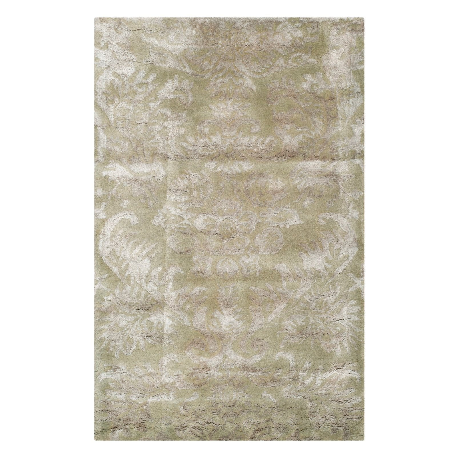 SAFAVIEH Martha Stewart Tomas Damask Area Rug, Sage, 7'9" x 9'9"