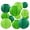 Green, variant on JUMRHFAN 12 Pcs Pink Party Paper Lanterns Romantic Decorations Rose Red and Pink Round Chinese Paper Lanterns for Wedding Birthday Party Valentine's Day Engagement Baby Showers Decoration