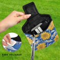 thumbnail image 4 of Haosy Hand Paint Sunflowers Golf Mallet Putter Cover Strong Magnetic Leather Golf Club Headcover Closure, 4 of 7