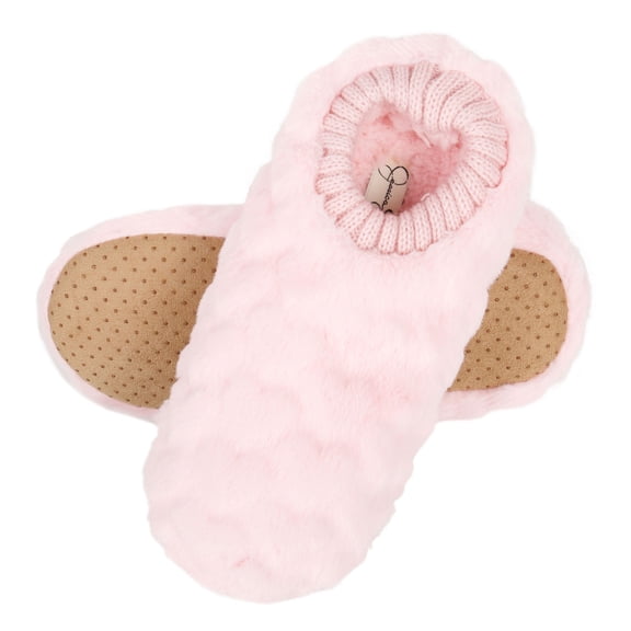 Jessica Simpson Girls Plush Fleece Lined Slipper Socks with Anti-Slip Sole