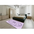 thumbnail image 5 of Ahgly Company Machine Washable Indoor Round Transitional Rich Lilac Purple Area Rugs, 8' Round, 5 of 7