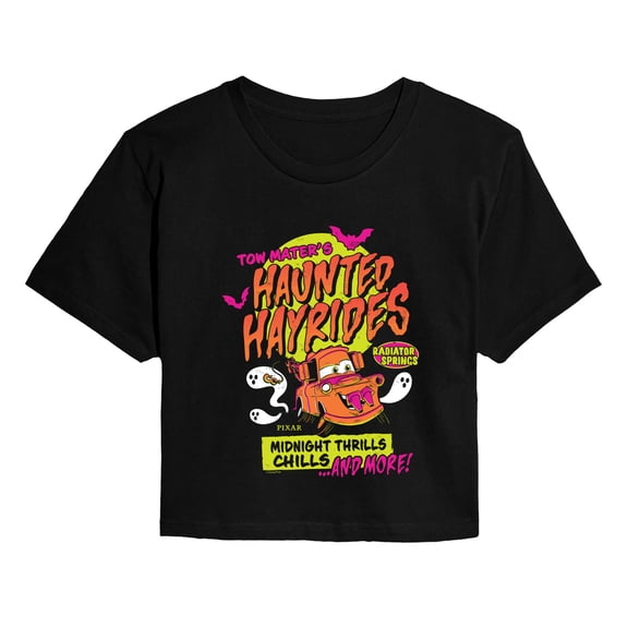 Cars - Tow Mater's Haunted Hayrides - Juniors Cropped Graphic T-Shirt