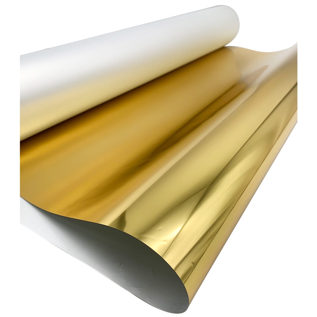 H-E 24in x 164ft DTF Gold Foil Transfer Film Roll, Cold Peel