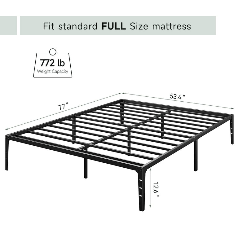 Whizmax 14 Inch Metal Platform QUEEN Bed Frame, Steel Slat