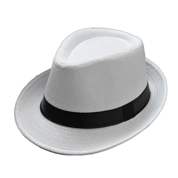 Unisex Straw Fedora Sun Hat Panama Trilby Crushable Mens Ladies Foldable Travel Party Hats