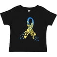 thumbnail image 3 of Inktastic Down Syndrome Awareness Blue and Yellow Hearts Ribbon Boys or Girls Toddler T-Shirt, 3 of 5