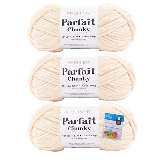 Felpilla gruesa Parfait de Yarns Premier Yarns, 100 g, 6 unidades, supervoluminosas