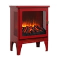 thumbnail image 4 of Miekor Furniture 18 inch Freestanding Electric Fireplace Stove heater with 3D Flame effect,Classic Red No.9021, 4 of 8