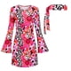 thumbnail image 1 of Conjunto de traje de discoteca hippie para mujer de los años 70 y 80, vestido de manga larga + diadema, 1 of 2