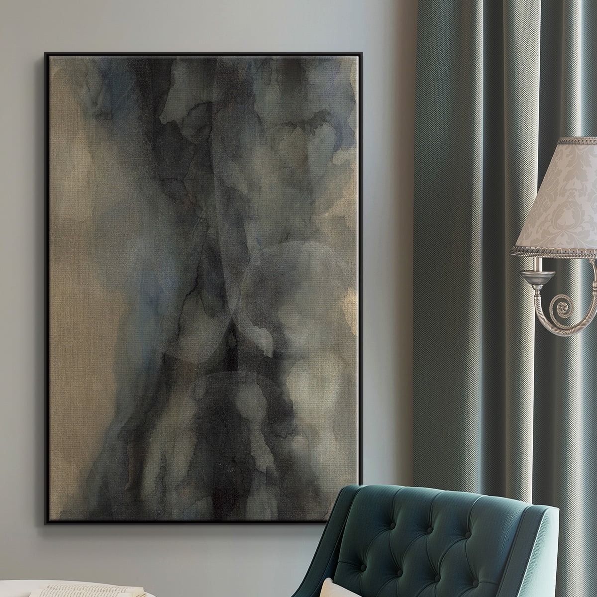 The Winter Framed Premium Gallery Wrapped Canvas - Ready to Hang - 17 x 25 - Black Floating Frame