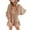 Khaki, variant on Summer Women's V Neck Beach Jumpsuit Ruffle Layered Drawstring Waist Shorts Jumpsuit