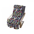 thumbnail image 4 of Retro Soft Flannel Fleece Throw Blanket, Abstract Grunge Design with Angular Shapes Colorful Sixties Style Inspired Motif, Cozy Plush for Indoor and Outdoor Use, 50" x 60", Multicolor, by Ambesonne, 4 of 6