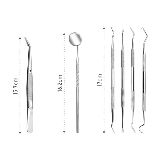 Miroir dentaire Anti-buée avec poignée Miroir dentaire en acier inoxydable  Outils de dentiste pour l'inspection du nettoyage des dents