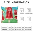 thumbnail image 5 of Hello Summer Red &nbsp;and&nbsp; Pillow Cover Cartoon Green Stripe Background Summer Pillowcase Linen Cushion Cover Decor Home Sofa Car Bed, 5 of 5