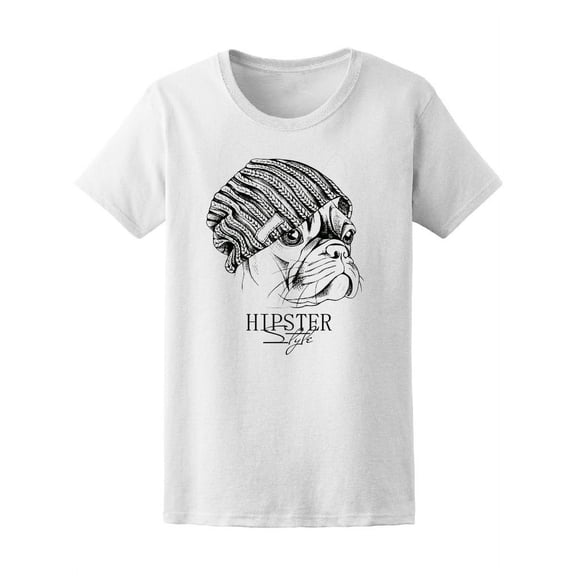 French Bulldog Hipster Style Tee Women's -Image by Shutterstock