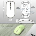 thumbnail image 4 of Mouse Inalámbrico JOYACCESS J 2.4G Delgado y Silencioso 5 DPI Verde Claro, 4 of 7